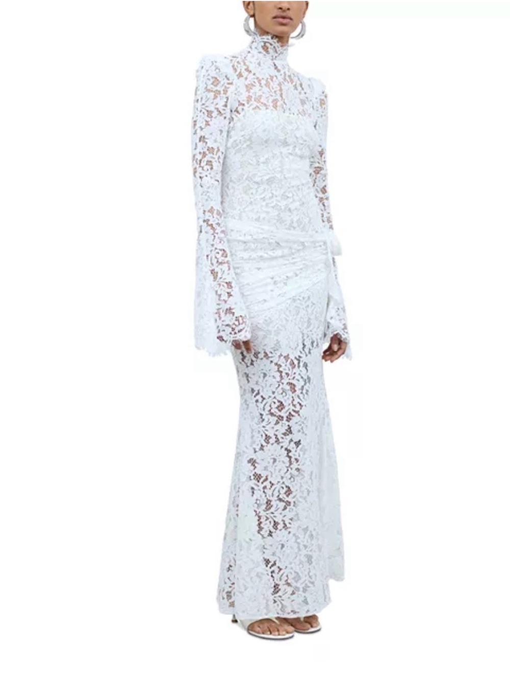 De La Vali Bodita Maxi dress Romantic Ivory Lace High-Neck bridal Wedding Dress